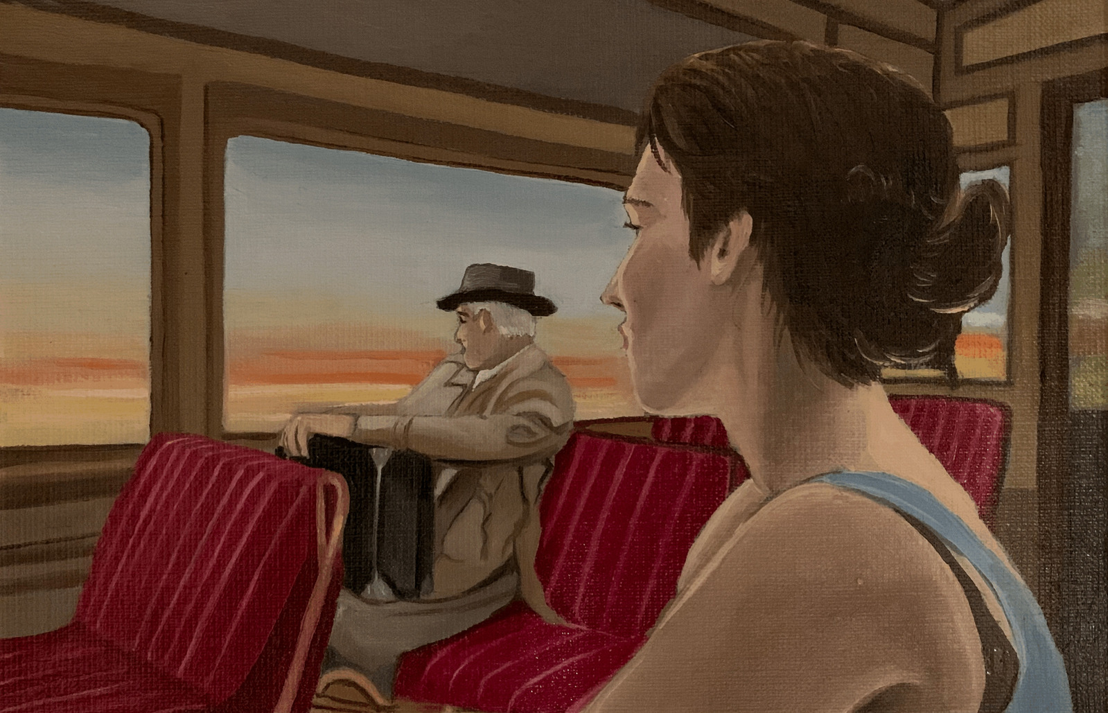 Train on a summer evening
