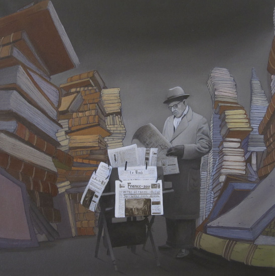 Nothing but books and newspapers