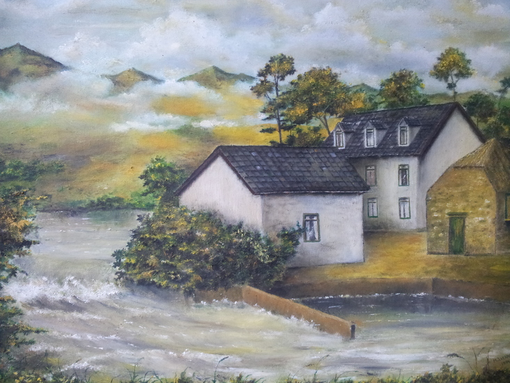 Rivier aan de voet van de Pyreneeën in Zuid Frankrijk.
