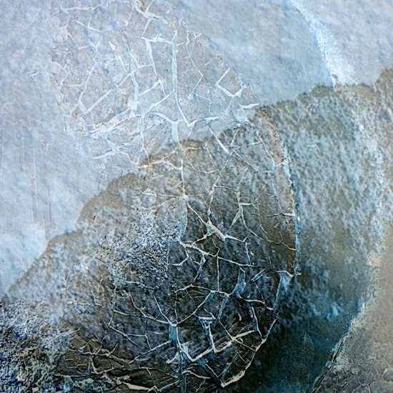 Craquelé staalblauw