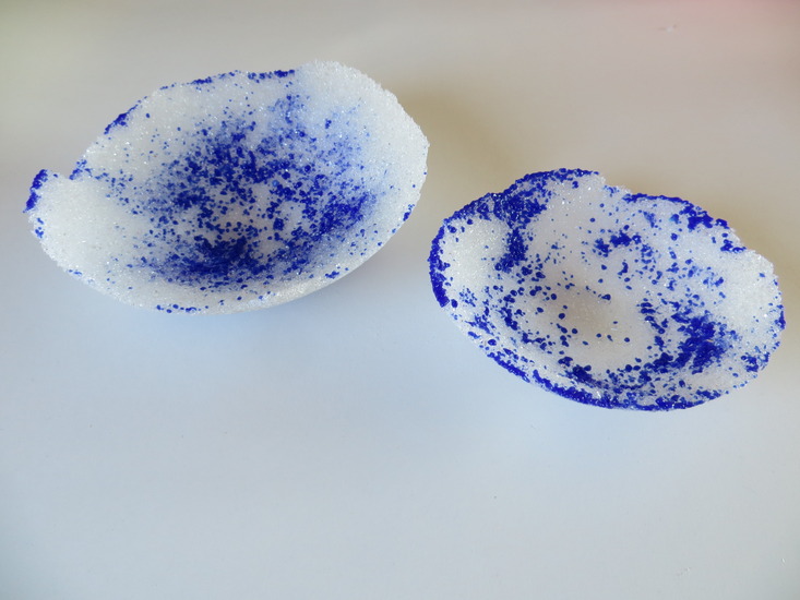 Schalensetje Delfs Blue Pate de Verre Glas
