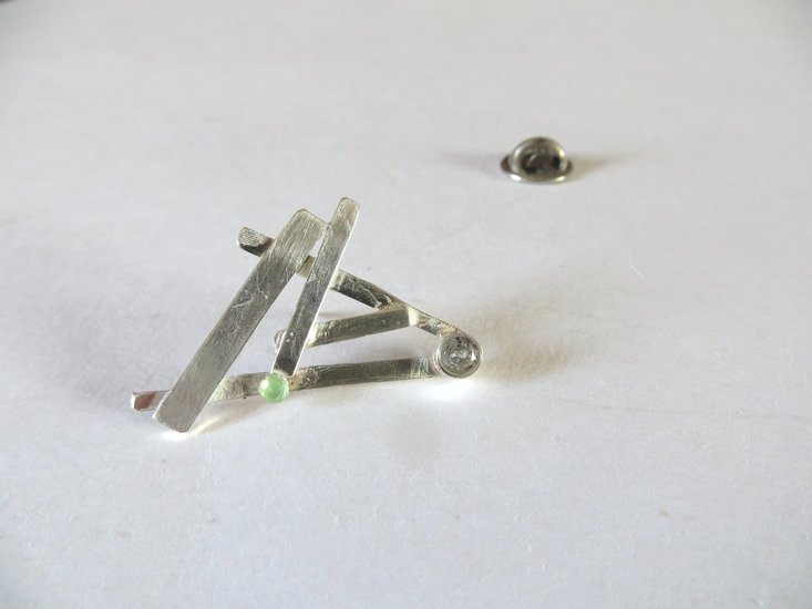 Vriendschaps broche zilver japan style