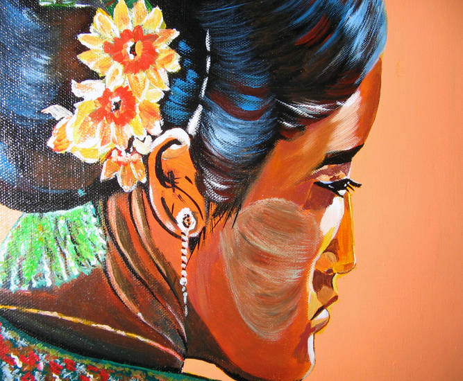 Haren en bloemen/Hair and flowers
