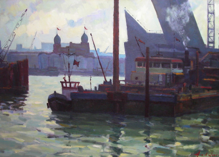 Erasmusbrug in aanbouw Pyloon