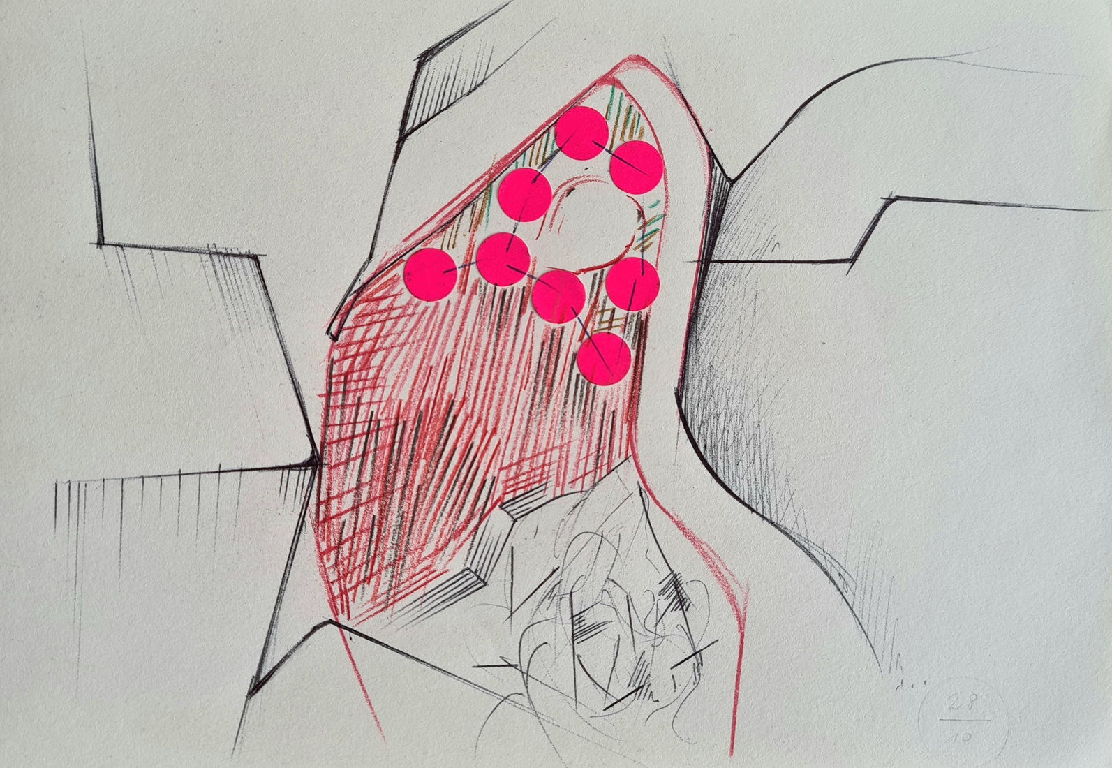 Captured pink dots