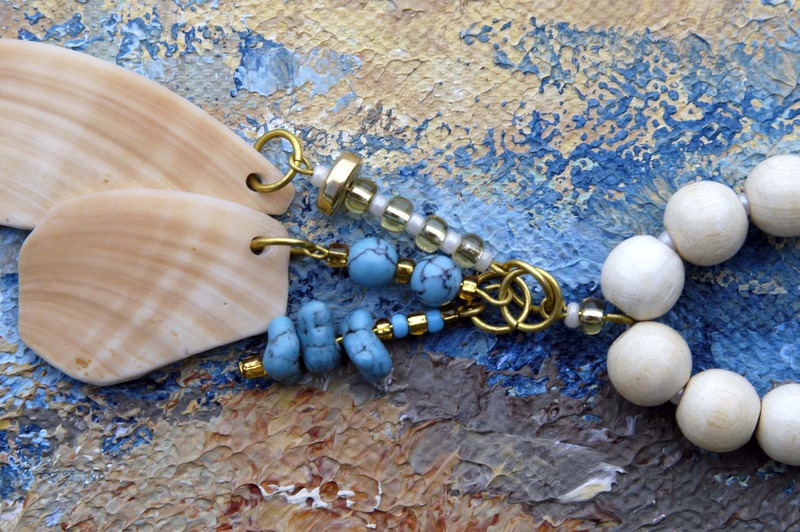Ketting met turkoois en verschillende kralen