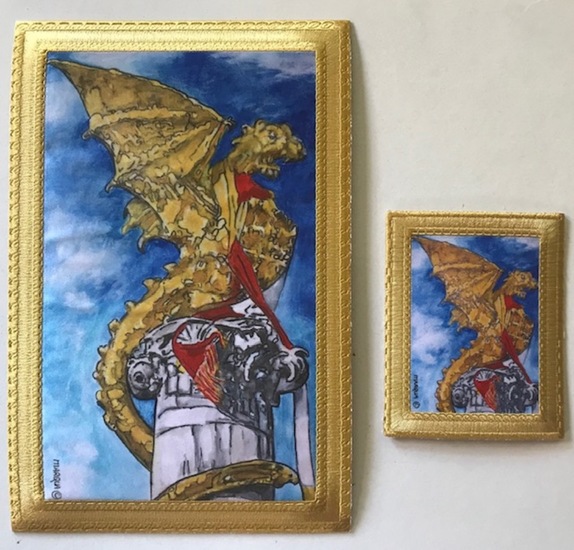 Oeteldonk embleem Bossche Gouden Draak 15x23 cm. € 22,95 incl. verzendkosten