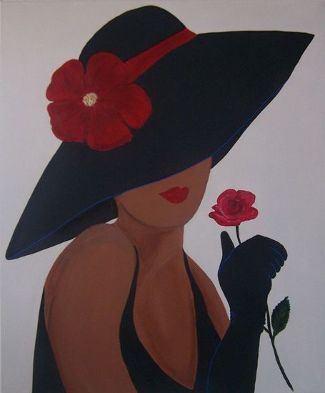 Lady with rose