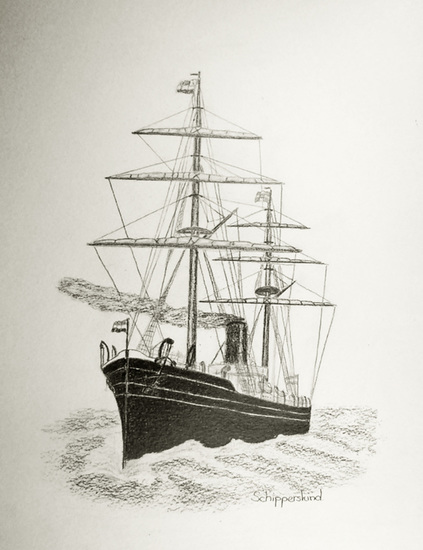 Zeil/stoomschip