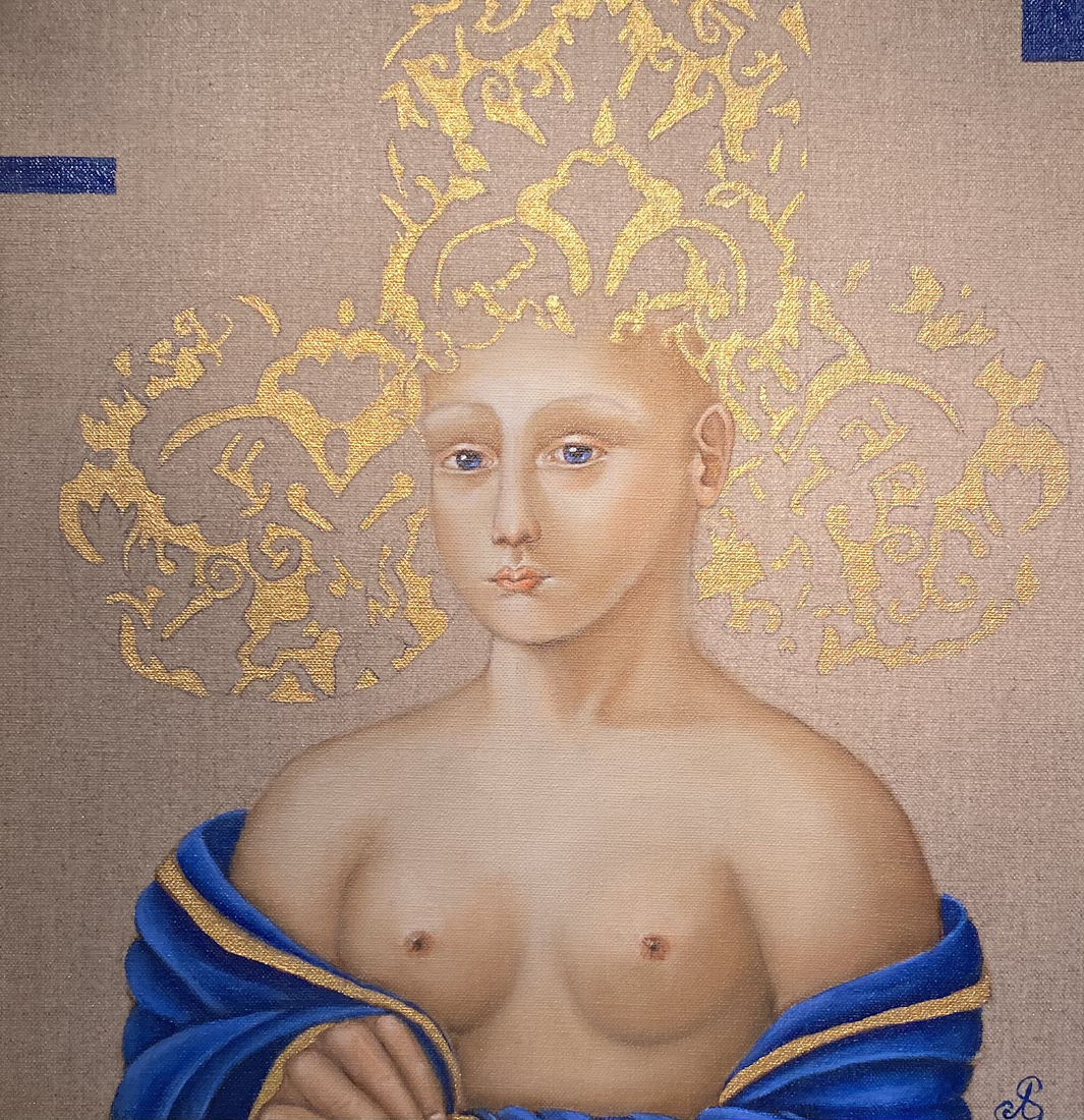 GEKROOND IN GOUD , SOLD