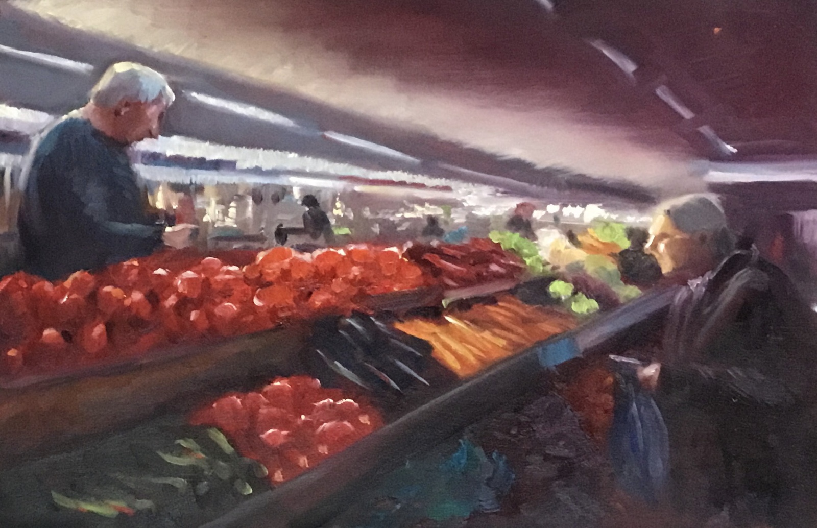 Colorful daily life series-The vegetable market