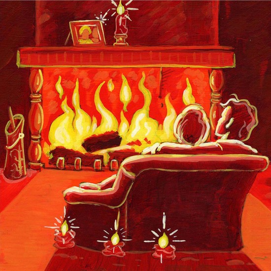 Gezellig bij de open haard - Cozy by the fireside