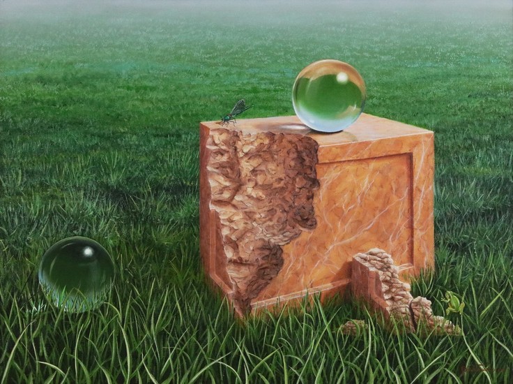 Marmer in gras