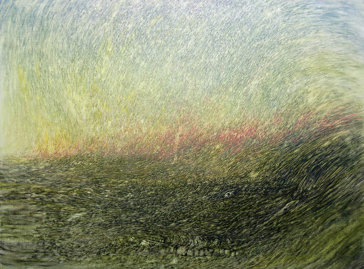 Geelverlicht dynamies landschap