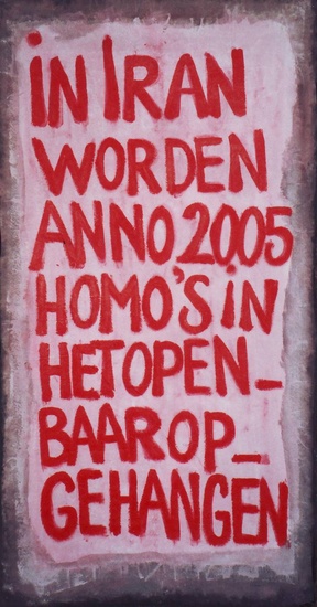 PROTEST TEGEN HOMO OPHANGING IN IRAN