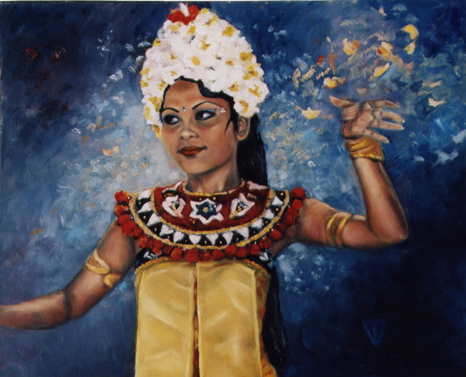 Barong-danseres Bali