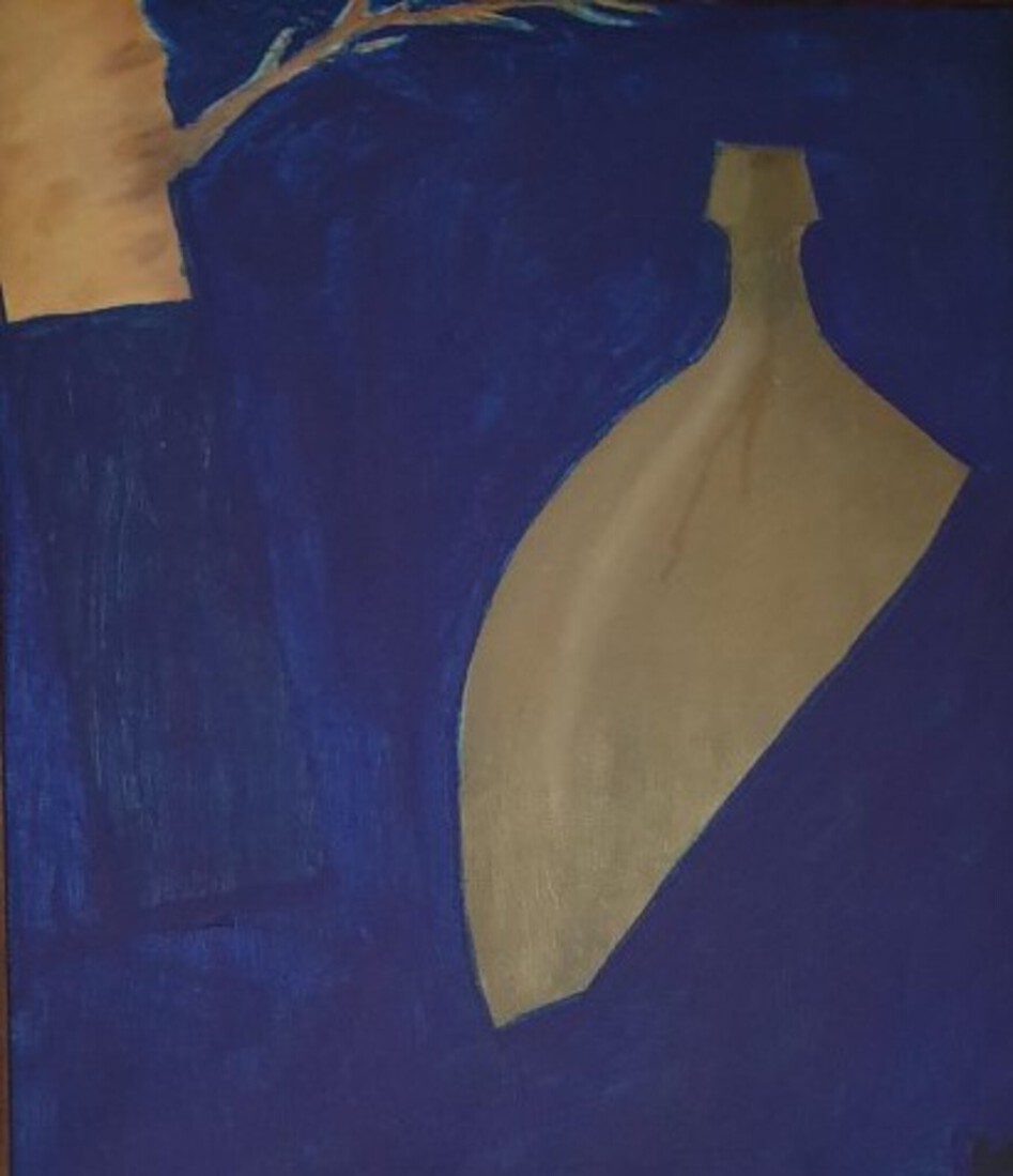 Het weggelaten donkerblauw