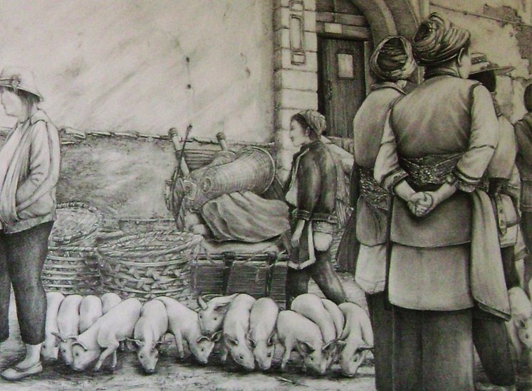 Market at Xiaping.