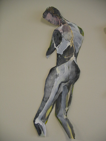 Figuur, zwart en wit, uitgesneden.