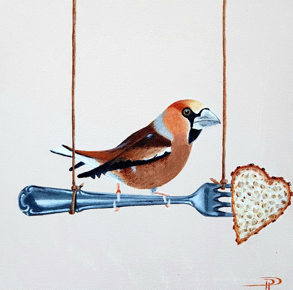Appelvink op vork
