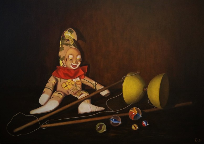 Harlekijn met diabolo
