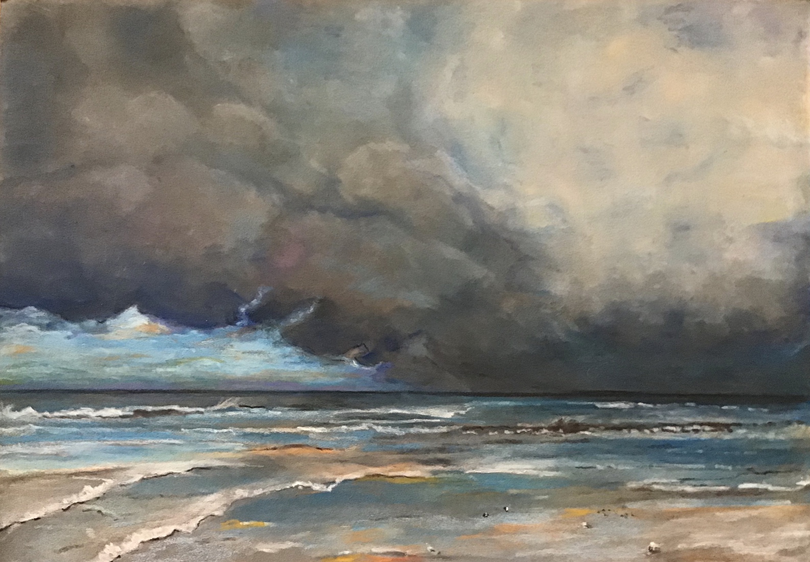 De shelfcloud boven Verklikkerstrand