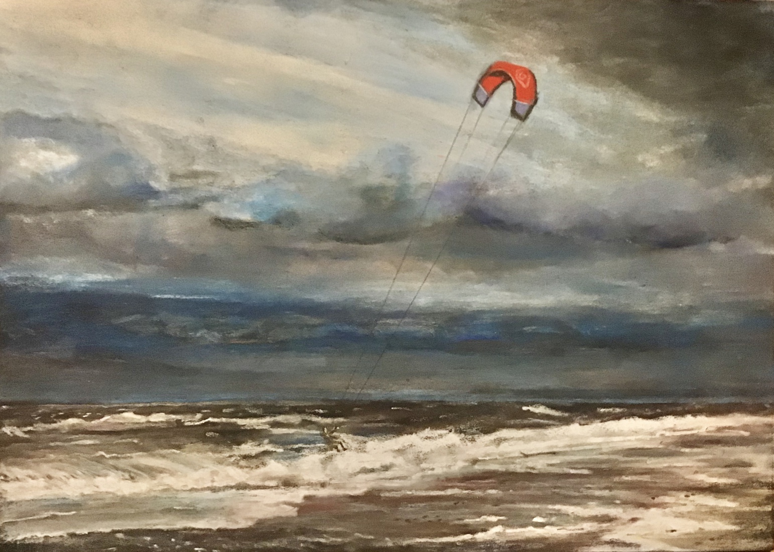 De kitesurfer