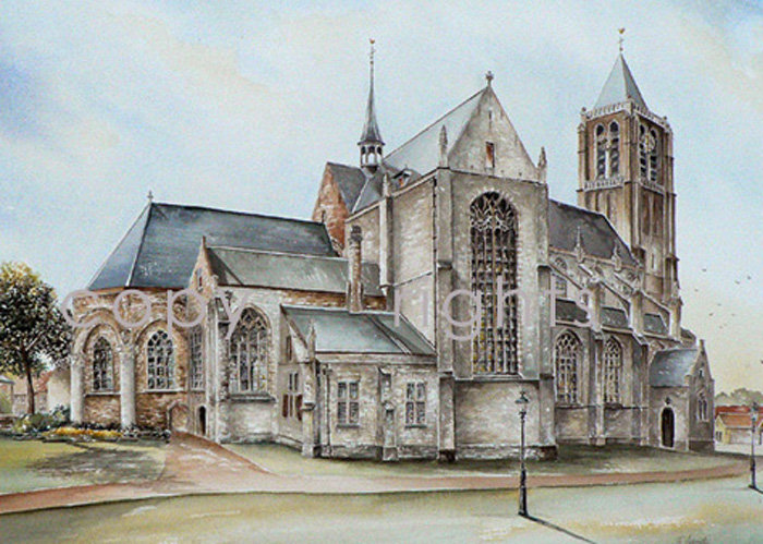 grote kerk Tholen, als gliclee verkrijgbaar