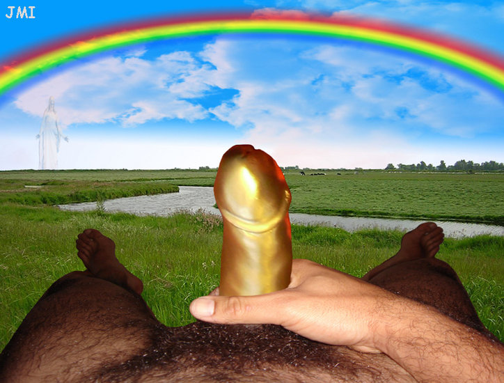 Masturberen op een regenboog