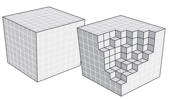 the back face of the cube