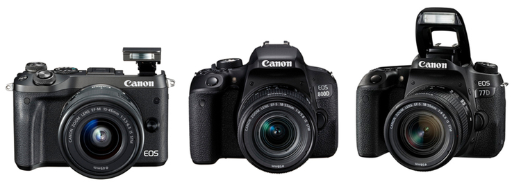 Canon announces the EOS M6, EOS 800D and EOS 77D