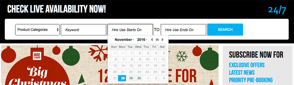 New availability calendars