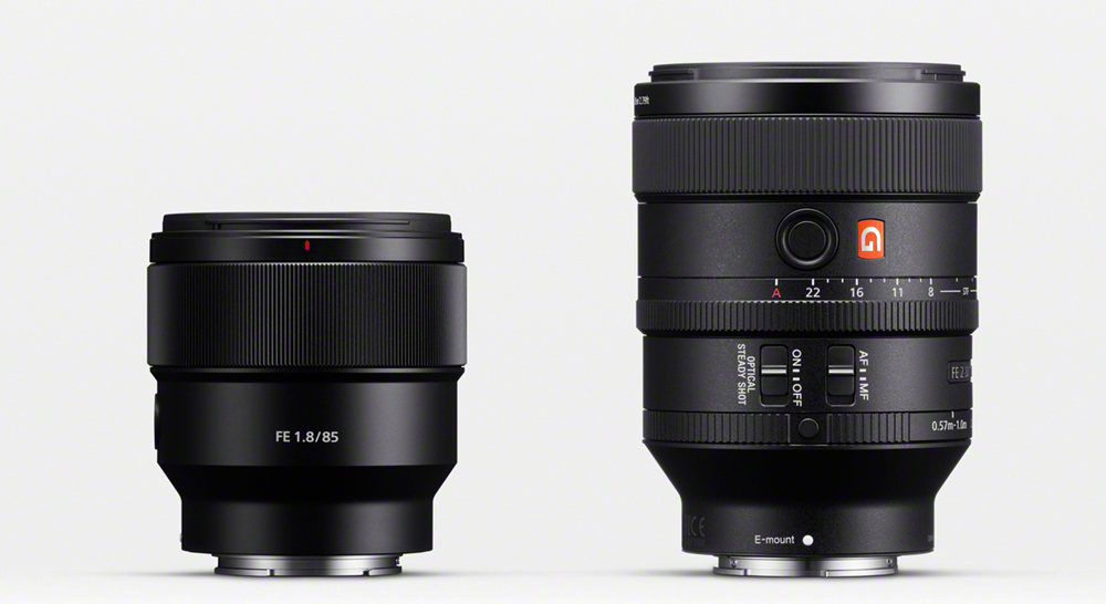 Sony announces 100mm F2.8 STF G Master and FE 85mm F1.8 lenses