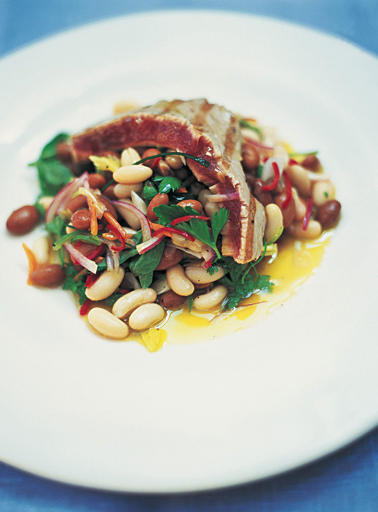 Grilled Tuna with Beans & Herbs Fish Recipes Jamie Oliver Recipes
