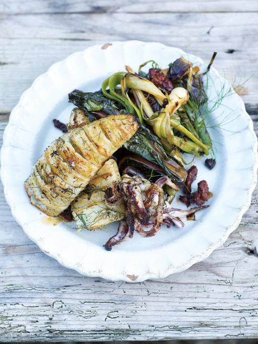 Roast Concertina Squid Seafood Recipes Jamie Oliver Recipes