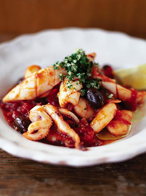Quick Stewed Squid Seafood Recipes Jamie Oliver Recipes