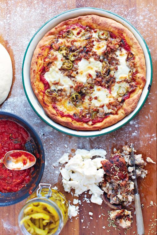 American hot pizza pie