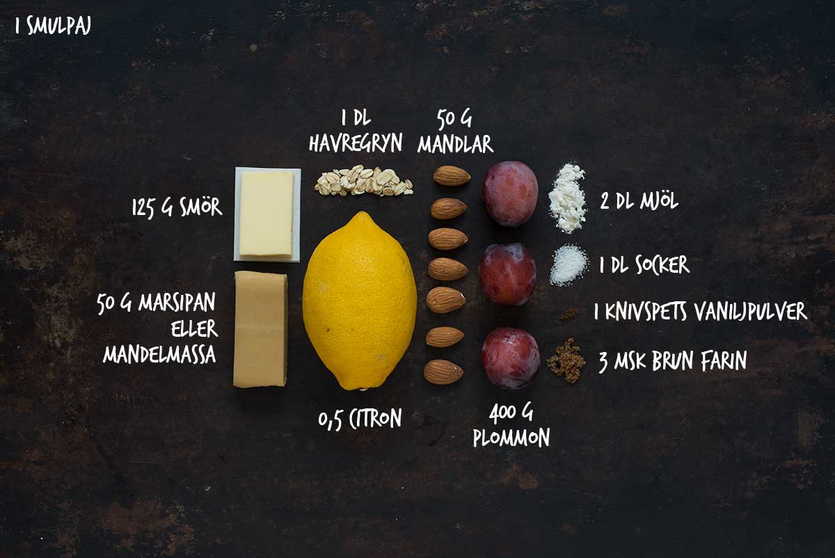 Recept: Smulpaj med plommon | Frk. Kräsen