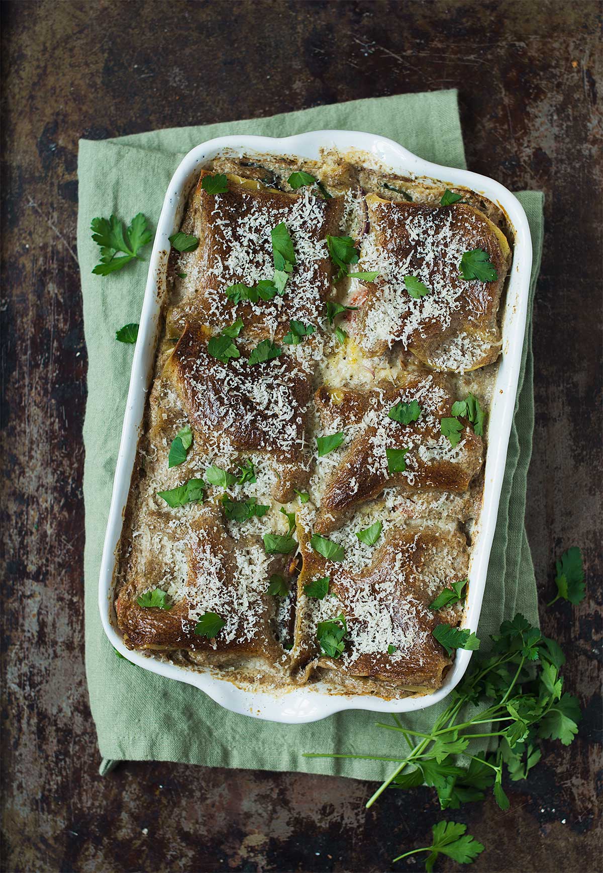 Recept: Vegetarisk lasagne | Frk. Kräsen
