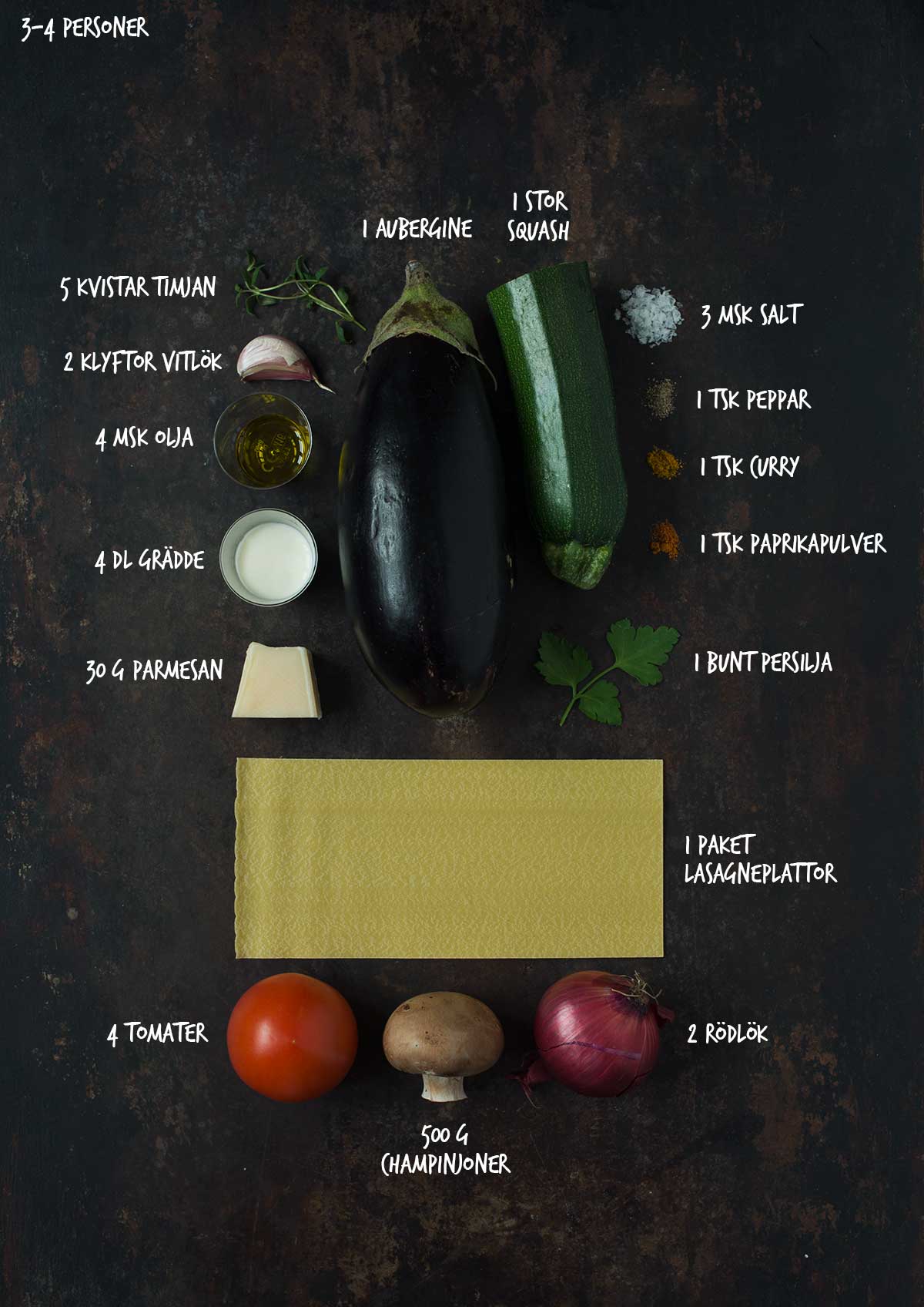Recept: Vegetarisk lasagne | Frk. Kräsen