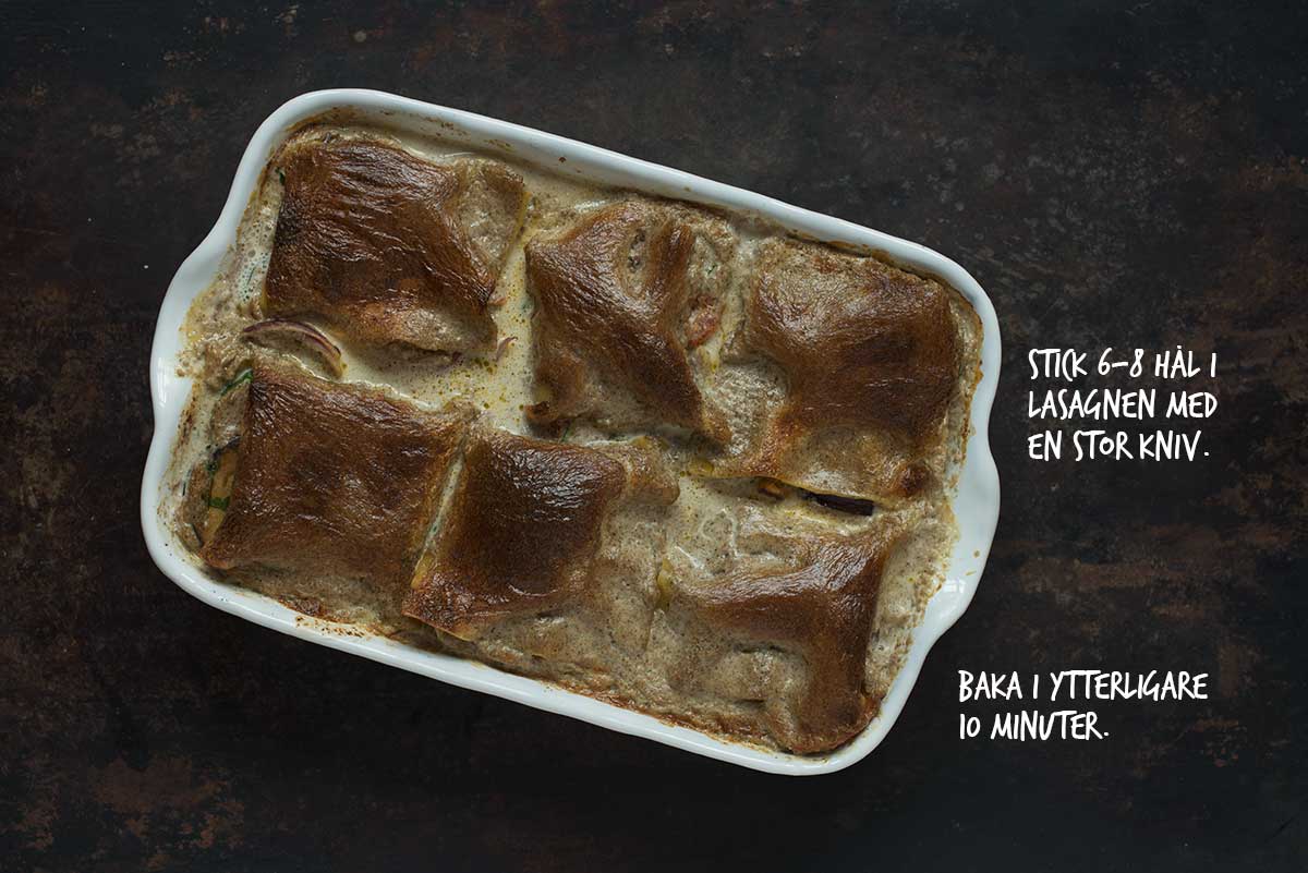 Recept: Vegetarisk lasagne | Frk. Kräsen