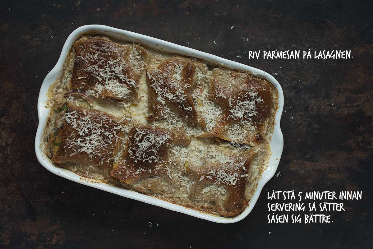 Recept: Vegetarisk lasagne | Frk. Kräsen