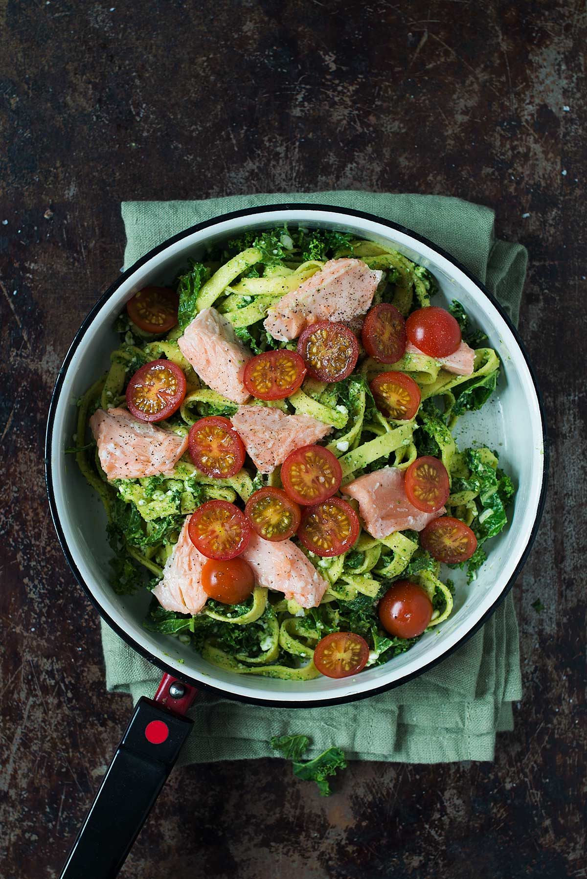 Recept: Pasta med lax och pesto | Frk. Kräsen