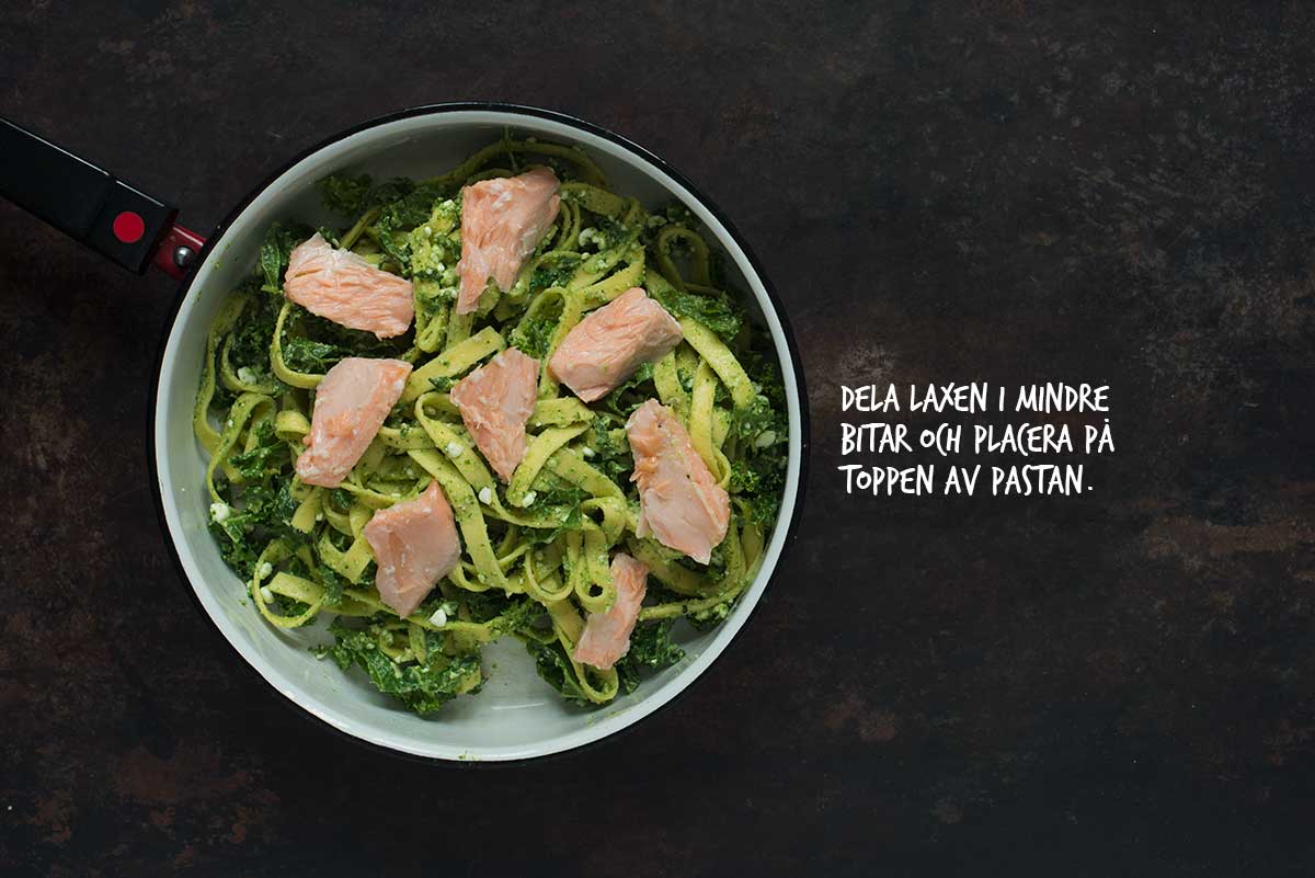 Recept: Pasta med lax och pesto | Frk. Kräsen