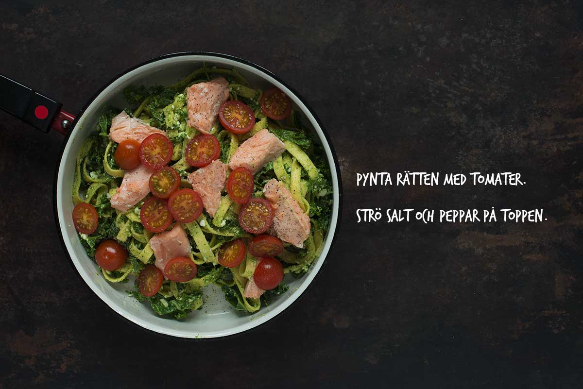 Recept: Pasta med lax och pesto | Frk. Kräsen