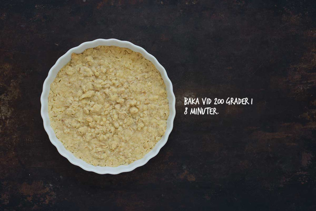 Recept: Crumble med röda vinbär och vit choklad | Frk. Kräsen