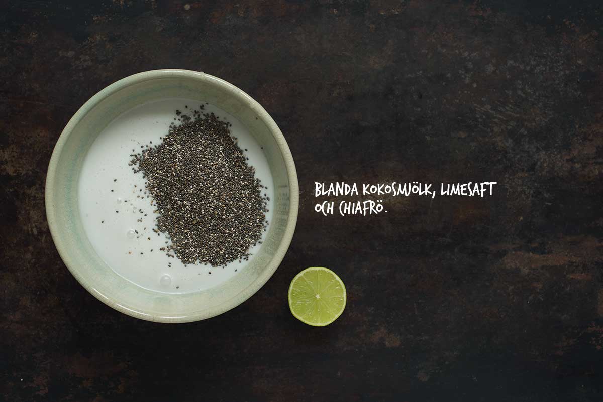 Recept: Chiagröt med kokosmjölk, hallon och granola | Frk. Kräsen