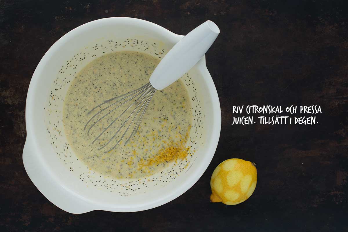 Recept: Våfflor med citron och vallmofrön | Frk. Kräsen