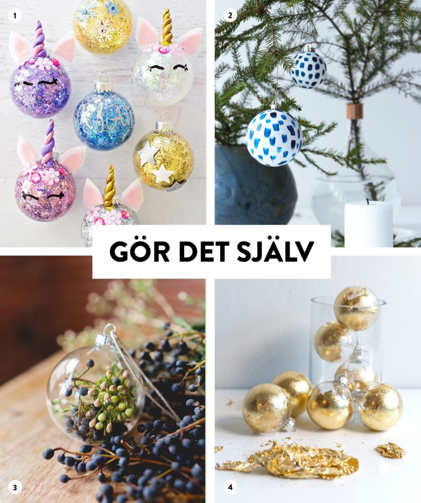 Gör det själv #79 - Fyra sorters julgranskulor