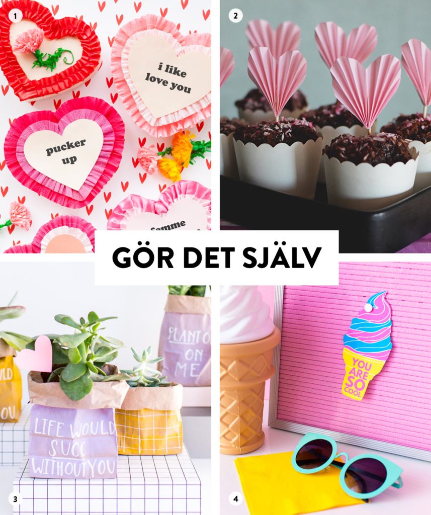 Gör det själv #87 - Fyra idéer för alla hjärtans dag